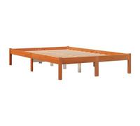 vidaXL Bed Frame without Mattress Wax Brown 120x200 cm Solid Wood Pine