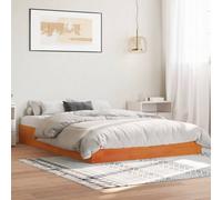 vidaXL Bed Frame without Mattress Wax Brown 140x190 cm Solid Wood Pine