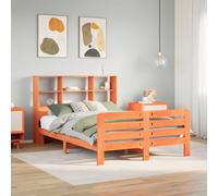 vidaXL Bed Frame without Mattress Wax Brown 140x200 cm Solid Wood Pine