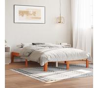 vidaXL Bed Frame without Mattress Wax Brown 140x200 cm Solid Wood Pine