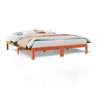 vidaXL Bed Frame without Mattress Wax Brown 160x200 cm Solid Wood Pine