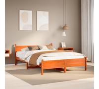 (wax brown, 160 x 200 cm) vidaXL Bed Frame without Mattress Bed Base Bedstead Solid Wood Pine