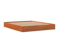 Bed Frame Solid Pinewood Brown 160x200 cm Sturdy Slatted Base Classic [EEK: A]