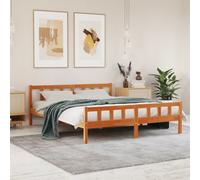 vidaXL Bed Frame without Mattress Wax Brown 160x200 cm Solid Wood Pine