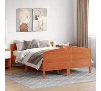 vidaXL Bed Frame without Mattress Wax Brown 160x200 cm Solid Wood Pine