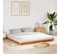 vidaXL Bed Frame without Mattress Wax Brown 180x200 cm Super King Solid Wood Pine