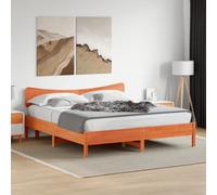 vidaXL Bed Frame without Mattress Wax Brown 180x200 cm Super King Solid Wood Pine