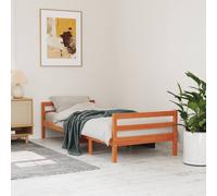 vidaXL Bed Frame without Mattress Wax Brown 80x200 cm Solid Wood Pine