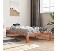 Bed Frame Base Bedstead Wax Brown 90x190 cm Single Solid Wood Pine vidaXL