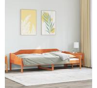 Bed Frame Bedstead Base Wax Brown 90x190 cm Single Solid Wood Pine vidaXL