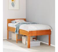 Bed Frame without Mattress Wax Brown 90x200 cm Solid Wood Pine vidaXL