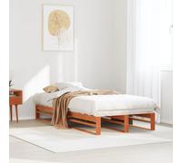 Bed Frame Bedroom Bedstead Base Wax Brown 90x200 cm Solid Wood Pine vidaXL