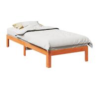 vidaXL Bed Frame without Mattress Wax Brown 90x200 cm Solid Wood Pine