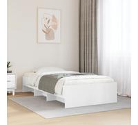 vidaXL Bed Frame Bed Base Mattress Foundation White 100x200 cm Engineered Wood