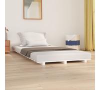 vidaXL Bed Frame without Mattress White 100x200 cm Solid Wood Pine