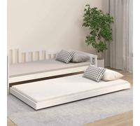vidaXL Bed Frame without Mattress White 100x200 cm Solid Wood Pine