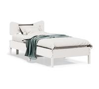 vidaXL Bed Frame without Mattress White 100x200 cm Solid Wood Pine