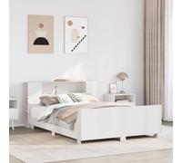 vidaXL Bed Frame without Mattress White 120x190 cm Small Double Solid Wood Pine