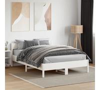 vidaXL Bed Frame without Mattress White 120x190 cm Small Double Solid Wood Pine