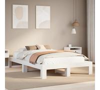 Bed Frame without Mattress Base White Small Double Solid Wood Pine vidaXL