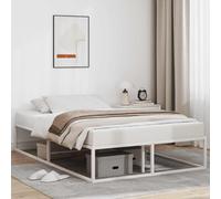vidaXL Bed Frame without Mattress White 120x200 cm Metal