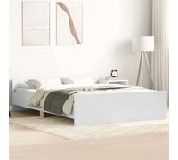vidaXL Bed Frame without Mattress White 135x190 cm Double