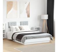 vidaXL Bed Frame without Mattress White 135x190 cm Double