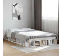 vidaXL Bed Frame without Mattress White 135x190 cm Double