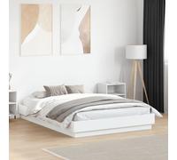 vidaXL Bed Frame without Mattress White 135x190 cm Double