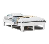 vidaXL Bed Frame without Mattress White 135x190 cm Double Solid Wood Pine