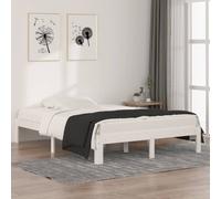 vidaXL Bed Frame without Mattress White 135x190cm Double