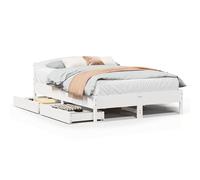 vidaXL Bed Frame without Mattress White 140x200 cm Solid Wood Pine