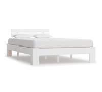vidaXL Bed Frame without Mattress White 140x200cm Solid Wood Pine