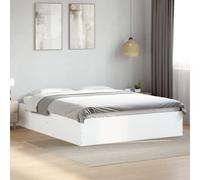 vidaXL Bed Frame without Mattress White 150x200 cm King Size