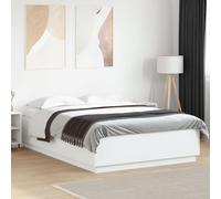 vidaXL Bed Frame without Mattress White 150x200 cm King Size