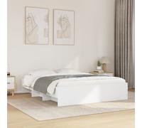 vidaXL Bed Frame Bed Base Mattress Foundation White 160x200 cm Engineered Wood