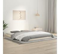 vidaXL Bed Frame Without Mattress White 160X200 cm Solid Wood Pine, White
