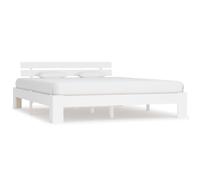 Bed Frame without Mattress White 160x200cm Solid Wood Pine