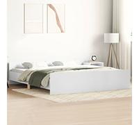 vidaXL Bed Frame without Mattress White 180x200 cm Super King, White