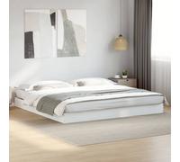 (white, 180 x 200 cm/ 17 cm) vidaXL Bed Frame Home Bed Base Bedstead Brown Oak 140x190 cm Engineered Wood