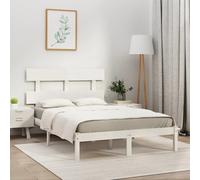 vidaXL Bed Frame without Mattress White 180x200 cm Super King Solid Wood