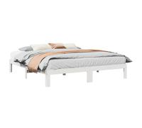 vidaXL Bed Frame without Mattress White 180x200 cm Super King Solid Wood Pine