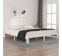 vidaXL Bed Frame without Mattress White 180x200cm Super King Size