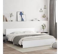 vidaXL Bed Frame without Mattress White 200x200 cm