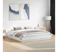Bed Frame Bedroom Base Bedstead White 200x200 cm Engineered Wood vidaXL