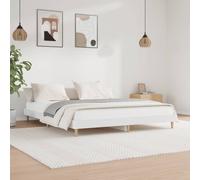 Vidaxl Bed Frame White 200X200 Cm Engineered Wood, White