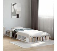 Bed Frame Home Base White 75x190 cm Small Single Engineered Wood vidaXL