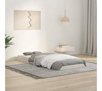 Vidaxl Bed Frame Without Mattress White 75X190 Cm Small Single Solid Wood Pine
