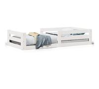 Vidaxl Bed Frame Without Mattress White 75X190 Cm Small Single Solid Wood Pine