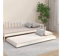 vidaXL Bed Frame without Mattress White 75x190 cm Small Single Solid Wood Pine